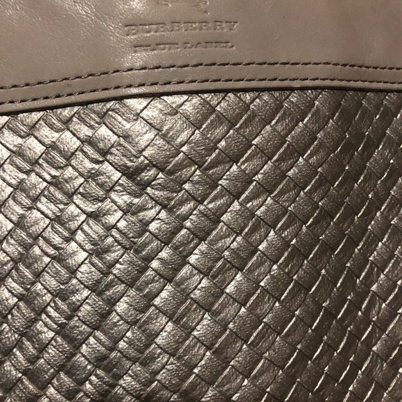 TODAY ONLY: Authentic BURBERRY Blue Label Silver Cream Woven Medium Shoulder Bag - Picture 4 of 14